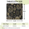 thumbnail image 2 of Black Gothic Sun Moon Pattern Square Fitted Tablecloth with Elastic Edge,Square Table Cover,Washable Elastic Table Cover for Home Kitchen Party Decor 34"x34", 2 of 6