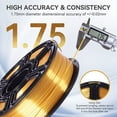 thumbnail image 5 of Epelay Silk PLA Plus 3D Printer Filament 1.75mm, Shiny Gold Finish, 1kg Spool, Strong Layer Adhesion, Smooth & Glossy Prints, Fits Most FDM Printers, 5 of 9