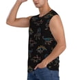 thumbnail image 3 of Balery Neon Dinosaur Camisetas sin mangas para hombre, absorbe la humedad y protege contra el mal olor.-XX-Large, 3 of 7