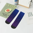 thumbnail image 7 of Pofeuu Neon Glitter Print 30cm Socks, Adult Running Hiking Socks for Youth and Adult, 7 of 7