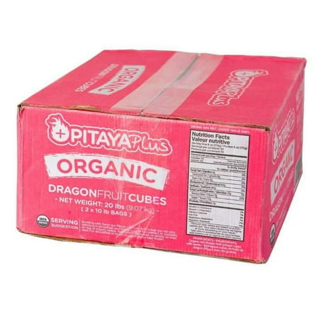 Pitaya Plus Organic Dragon Fruit Iqf Bulk 20lbs (PACK OF 1)