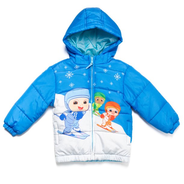 CoComelon Toddler Winter Coat Puffer Jacket Blue 5T - Walmart.com