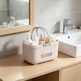 thumbnail image 2 of LEHOZIHEQ Portable Shower Caddy Basket with Handle, Plastic Storage Basket, Organizer Basket with Silicone Handles for Bathroom Kitchen Bedroom College Dorm Essentials, 2 of 6