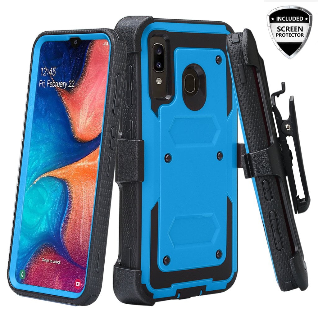 For Samsung Galaxy A20a30a205u Case W Built In Screen Protector Heavy Duty Drop Protection