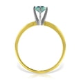 thumbnail image 5 of Galaxy Gold 14K Solid Gold Natural Blue Topaz Solitaire Ring for Women - Yellow Gold Fine Jewelry, 5 of 6