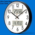 thumbnail image 3 of Inteprter Reloj de pared con marco de plástico duradero, ahorro de energía con pantalla de temperatura y humedad, relojes de pared Electrodomésticos tipo+1 12 pulgadas, 3 of 6