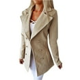 thumbnail image 1 of Veste Grande Taille pour Femmes, Manteau Ouvert à Boutons, Chaud et Doux, pour Dames, Mode Décontractée d'Hiver, 1 of 8