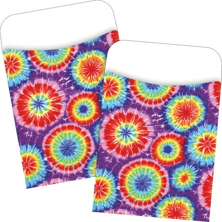 UPC: 0704068038189 | Barker Creek Tie-Dye Peel & Stick Library Pockets 60/Set BC3818