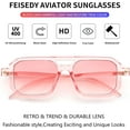 thumbnail image 5 of Vintage Square 70s Flat Aviator Sunglasses Women Men Classic Retro Stylish Frame UV400 Sunglasses B2622, 5 of 7