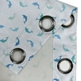 thumbnail image 4 of Ambesonne Turquoise Grommet Curtain, Jumping Mammals, 50" x 96", Turquoise Blue Navy, 4 of 6