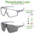 thumbnail image 2 of Fountwell Photochromic Cycling Sunglasses Mens Womens Square Sport Riding Glasses with Hard Case, 2 of 8