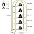 thumbnail image 2 of CABIHOME Bookshelf Tall Bookcase Arched Standing Bookshelves Modern Display Racks 5 Tier Storage Rack Shelf Large Wood Book Shelf for Bedroom, Living Room, Home Office, 2 of 8