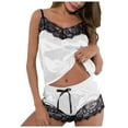 thumbnail image 1 of Gibobby Tangas de mujer sexy encaje Día de San Valentín Lencería Lencería Ropa interior Conjunto de camisola Pijamas Pantalones cortos de encaje Ropa de dormir sexy de mu(Blanco, M), 1 of 5