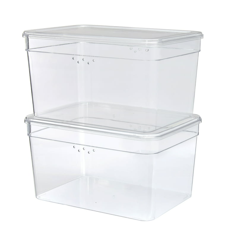 Mainstays Clear Plastic Glossy Finish Extra Tall Shoe Box with Lid, Adult Size