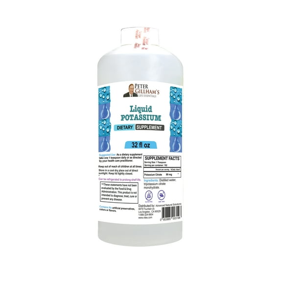 Peter Gillham's Liquid Potassium Supplement (Large 32oz) Sports & Hydration Electrolyte & Mineral Mix…