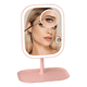 thumbnail image 1 of Espejo Para Maquillaje Con Luz Recargable Usb Lupa 5 Veces Rectangular Eo Safe Imports Rosa, 1 of 5