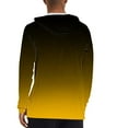 thumbnail image 5 of YOIAVAIOY Fishing Shirts for Men with Hood Thumb Holes Mens Long Sleeve Gradient Sun Protection Hoodie Breathable Gym Shirt Yellow XL, 5 of 8