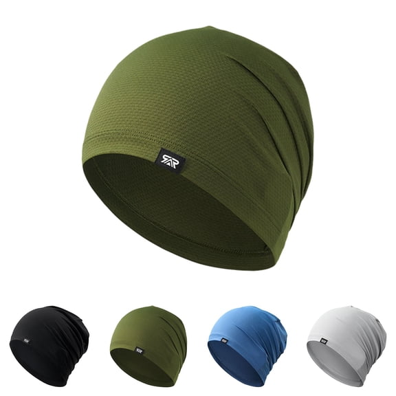 HuangHuanChen Beanie Cap for Men Women Breathable Lightweight Beanie Sleep Hats Breathable Helmet Liner Mesh Skully Hat For Running Gym Summer Wear Unisex