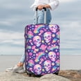thumbnail image 3 of Lsque Skull rainbow mushroom colorful Printed Luggage Cover, Travel Luggage Protector,Scratch and Dirt Resistant, Fits 18-32 Inch Luggage - Small, 3 of 9