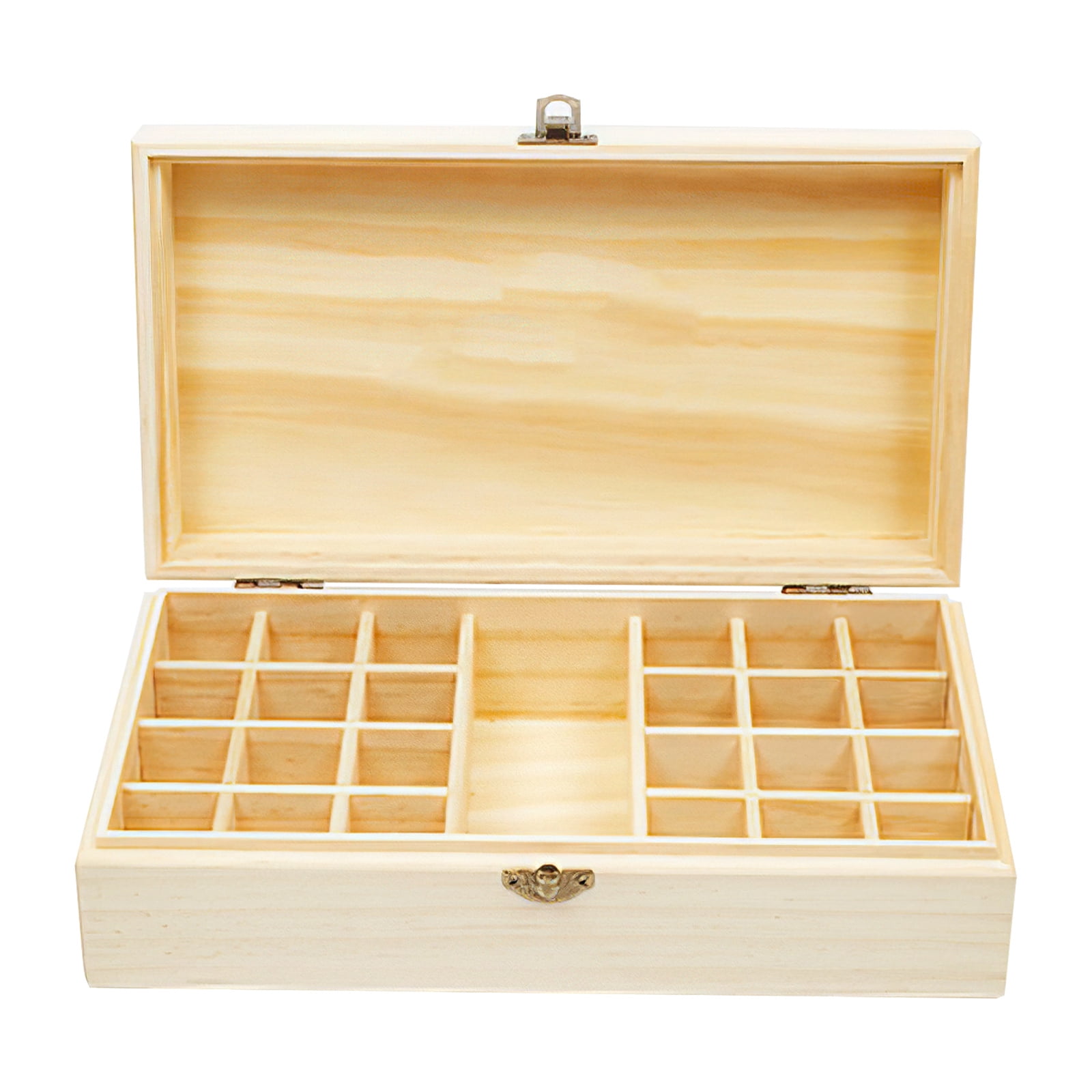 large wooden box with compartments