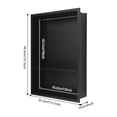 thumbnail image 2 of 13.1*19.1*4in Modern Embedded+Wall Mount Black Stainless Steel Shower Niche with LED Light for Bathrooms, 2 of 20
