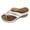 A, variant on Rokment Women's Orthopedic Wedges Dressy Sandals Trendy Casual Leather Platform Flip Flops with Arch Support Beach Comfortable Walking Slip on High Heels Slides Shoes A Size 6
