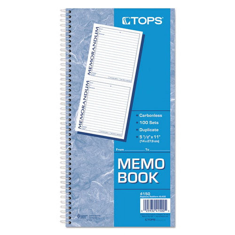 Memorandum Book, Two-Part Carbonless, 5 X 5.5, 2/page, 100 Forms | Bundle of 2 Each