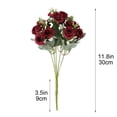 thumbnail image 3 of Fake Roses Artificial Flowers, Silk Flower, Home Wedding Decoration, Handheld Wall Arrangement, 1 Count, 3 of 6