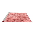 thumbnail image 2 of Ahgly Company Machine Washable Indoor Round Abstract Red Modern Area Rugs, 6' Round, 2 of 4