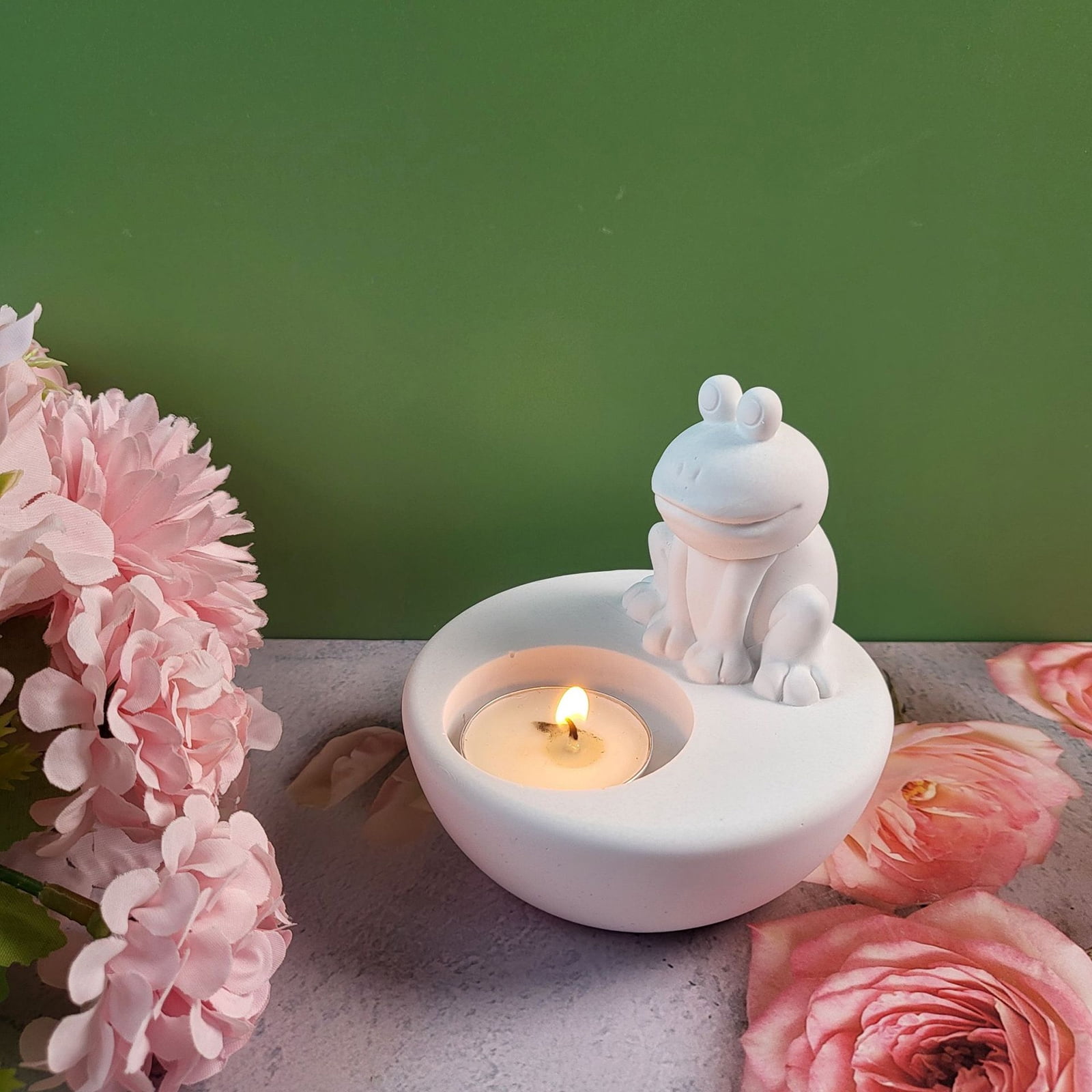 BELOWSYALER Frog Candle Holder Silicone Molds Castings Moulds Animal Candlesticks Resins Molds for Table Decorations