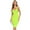 Green, variant on BEAUKEY Women's Bandage Dresses Sexy Lady Club Wear Spaghetti Strap Knee Length Runway Bodycon Yellow