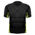 thumbnail image 1 of Breezora Football Impact Shirt Padded Compression Top with Chest Rib Shoulder Back Protection Breathable Training Gear XL Size Green, 1 of 7