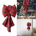 thumbnail image 5 of KOYPTL Large Christmas Bows,intage Red Buffalo Plaid Wreath Bow Christmas Velvet Decorations for Xmas Tree Christmas Hanging Ornament for Wreath Tree Topper Indoor Home Party Decor, 5 of 6