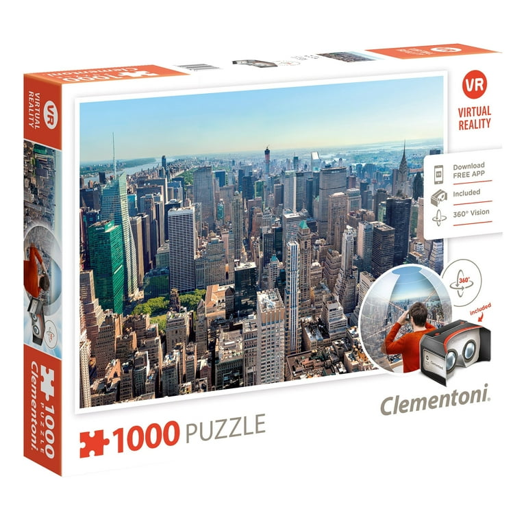 New York, NY 1000 Piece Jigsaw Puzzle with Virtual Reality, Made by  Clementoni 
