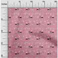 thumbnail image 1 of oneOone Polyester Lycra Medium Pink Fabric Men|Guitar & Piano Musical Instrument Diy Clothing Quilting Fabric Print Fabric By Yard 56 Inch Wide, 1 of 4