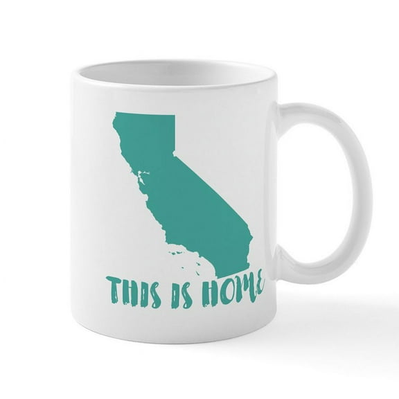 CafePress - California This Is Home Mug - 11 oz Ceramic Mug - Novelty Coffee Tea Cup