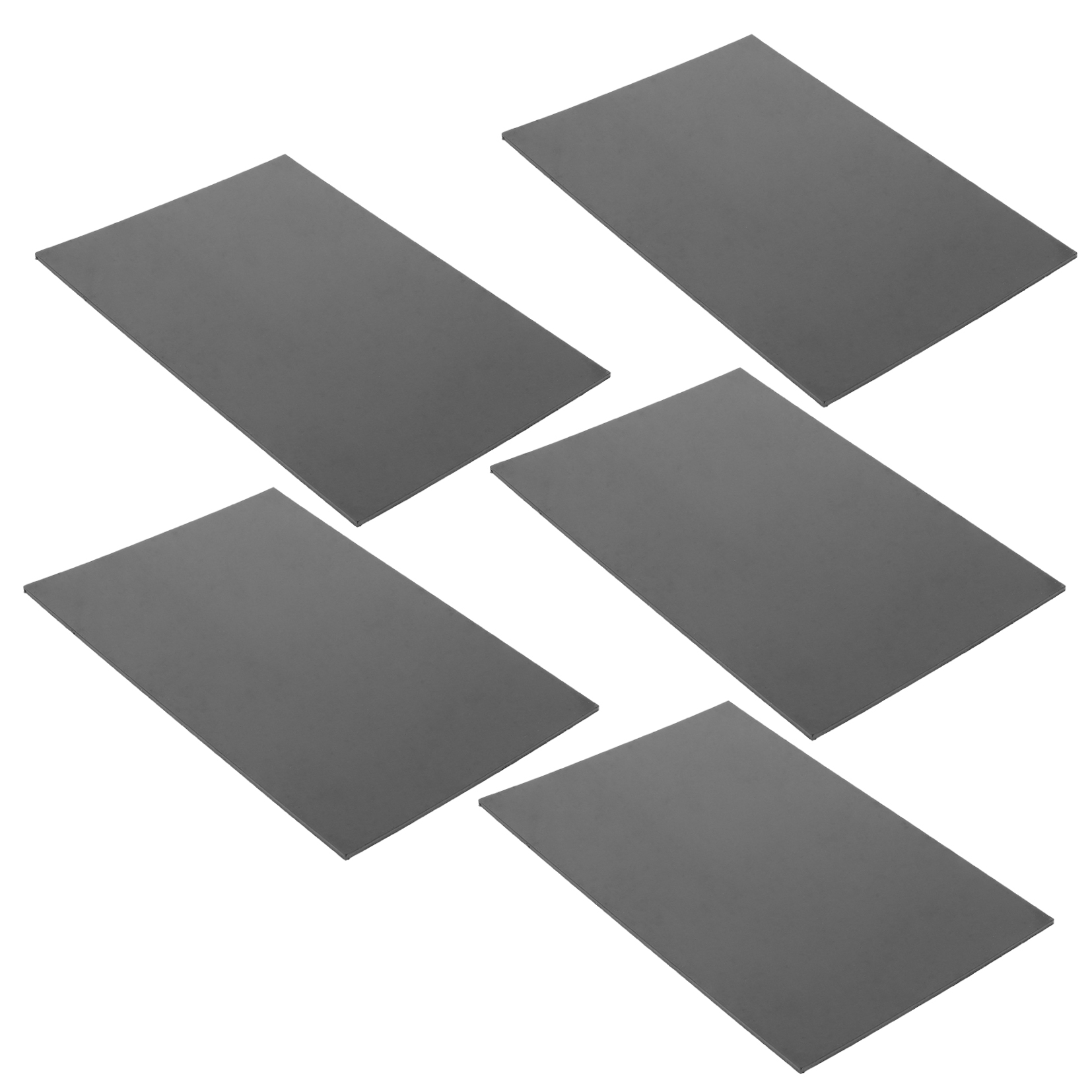 LOLIPPYY 5-Pack Magnetic Sheets with Adhesive Backing, Black Rubber Stickers for Kitchen, Refrigerator, Home Organization