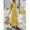 Yellow, variant on Womens Sleeveless Yellow Criss-Cross Waist Casual Maxi Dress, Elegant