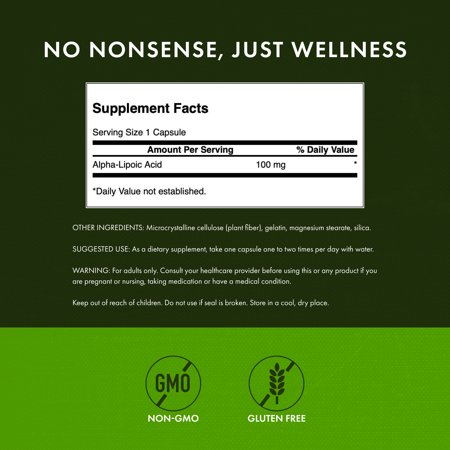 スワンソン アルファリポ酸 カプセル 100mg 120粒 Swanson ALPHA LIPOIC ACID 100 MG 120 CAPS