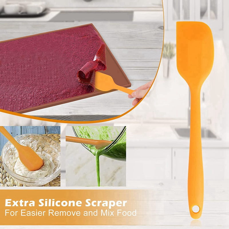 8X Silicone Dehydrator Sheets with Edge, Fruit Leather Trays for Liquid Fruits Meat Herbs with Silicone Scraper