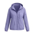 thumbnail image 5 of Ihhxva Women's Plus Softshell Jacket for Women Quick Dry Fit Attached Hood Packable Design Outdoor Windbreaker S-2XL, 5 of 9