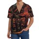 thumbnail image 1 of Fotbe Dark Skull King Throne Camisa Estampada de Manga Corta para Hombre, Casual de Verano, Estilo Playero, Sin Arrugas-4X-Large, 1 of 5