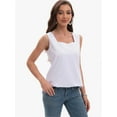 thumbnail image 5 of Summer Tank Tops for Women Square Neck Loose Fit Casual Fashion Flowy Sleeveless, 5 of 6