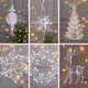 thumbnail image 2 of Pieza de copo de nieve de Navidad de 15cm, colgantes de árbol de Navidad, adornos colgantes de corona de ciervo de cristal de Noel, decoración de Feliz Navidad para el hogar 2023, 2 of 4