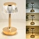 thumbnail image 3 of Lámparas de mesa de cristal acrílico, lámpara de decoración de luces de escritorio de mesita de noche USB para Dorado champagne, 3 of 9