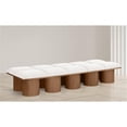 thumbnail image 2 of Meridian Furniture Pavilion Cream Boucle Fabric Bench, 2 of 11
