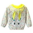 thumbnail image 3 of GYRATEDREAM Toddler Baby Girls Cartoon Spring Fall Hooded Jacket Windproof Outerwear Windbreaker Zipper Lightweight Jackets Coat, 3 of 6
