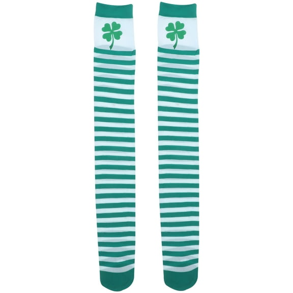 MUSEYA Holiday Stripe Knee Socks Girls Socks Toddler Leg Warmers 1 Pair