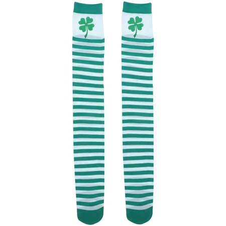 

Hemoton 1 Pair Warmers Children Cotton Leggings Four Leaf Clover Socks Warmers St Patrick s Day Gift