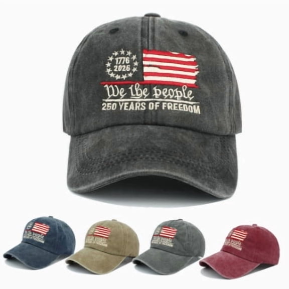 ReedCA USA 250th Anniversary Embroidered Baseball Cap, Unisex